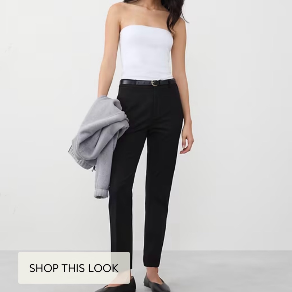 Banana Republic Sloan Pants Ankle Length 4R Black NWT